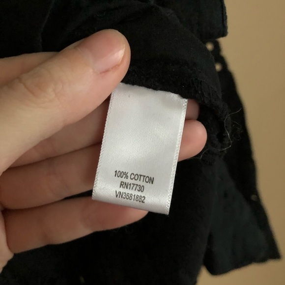 Patrick Robinson for Target Black Eyelit Tunic Size XS - Picture 5 of 7